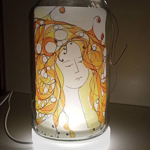 Lampara Vegetal con el diseño Bolitas