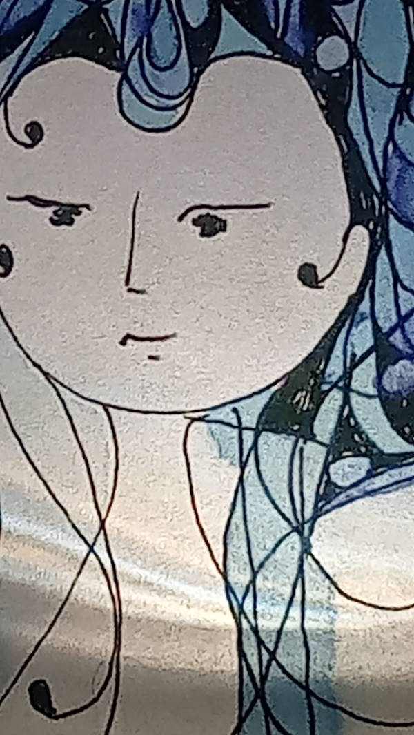 Lampara Vegetal con el diseño Meiga en detalle