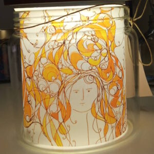 Lampara Vegetal con el diseño Naranja